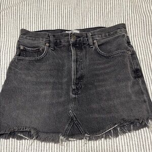 AGOLDE black denim skirt